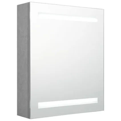 Maison du'monde - Armoire de salle de bain à miroir LED Gris béton 50x14x60 cm 2