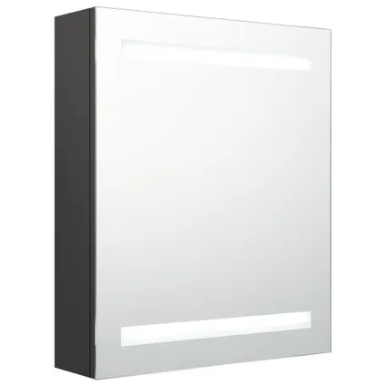 Maison du'monde - Armoire de salle de bain à miroir LED anthracite 50x14x60 cm 2