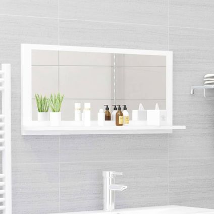 Maison du'monde - Miroir de salle de bain Blanc 80x10,5x37 cm Aggloméré