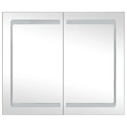 Maison du'monde - Badkamerkast met spiegel en LED 80x12,2x68 cm 4