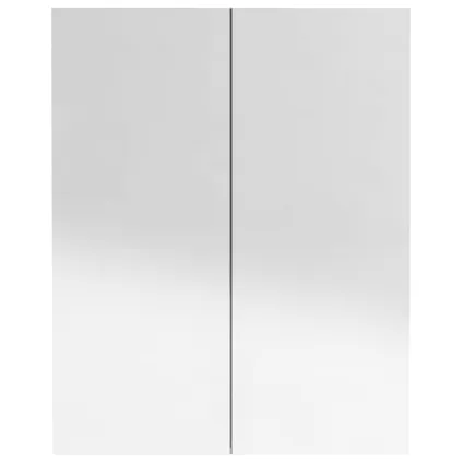 Maison du'monde - Badkamerkast met spiegel 60x15x75 cm MDF glanzend grijs 5