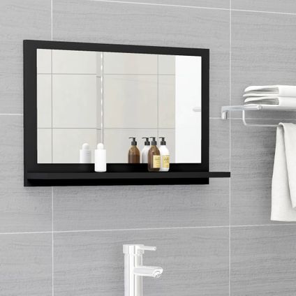 Maison du'monde - Miroir de salle de bain Noir 60x10,5x37 cm Bois d’ingénierie