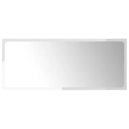 Maison du'monde - Miroir de salle de bain Blanc brillant 90x1,5x37 cm Aggloméré 2