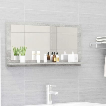 Maison du'monde - Miroir de salle de bain Gris béton 80x10,5x37 cm Aggloméré
