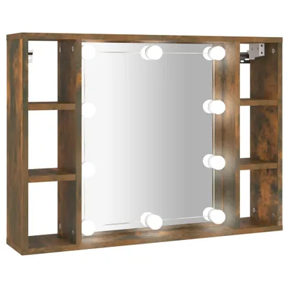 Maison du'monde - Armoire à miroir avec LED Chêne fumé 76x15x55 cm 2