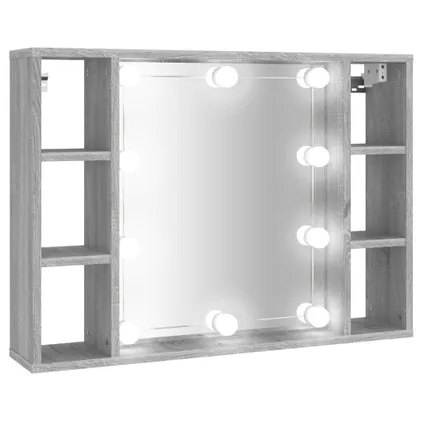Maison du'monde - Armoire à miroir avec LED Sonoma gris 76x15x55 cm 2
