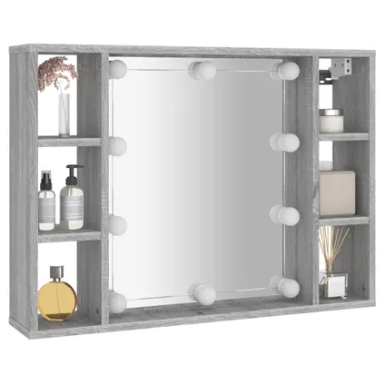 Maison du'monde - Armoire à miroir avec LED Sonoma gris 76x15x55 cm 6
