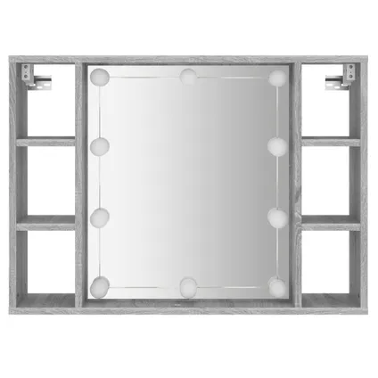 Maison du'monde - Armoire à miroir avec LED Sonoma gris 76x15x55 cm 7