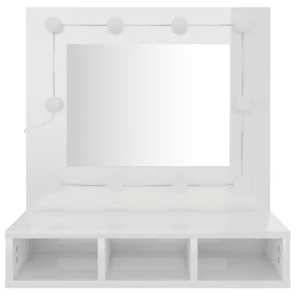 Maison du'monde - Armoire à miroir avec LED Blanc brillant 60x31,5x62 cm 5