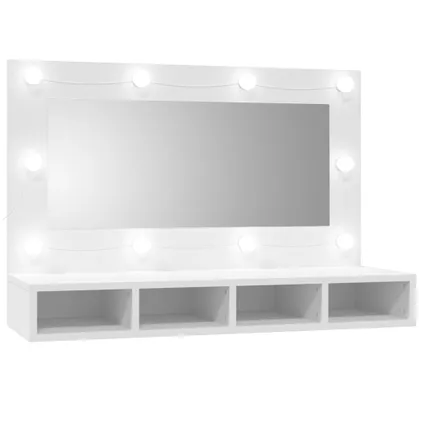 Maison du'monde - Armoire à miroir avec LED blanc 90x31,5x62 cm 2