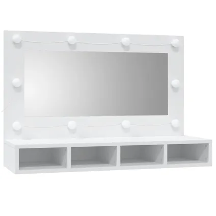Maison du'monde - Armoire à miroir avec LED blanc 90x31,5x62 cm 3