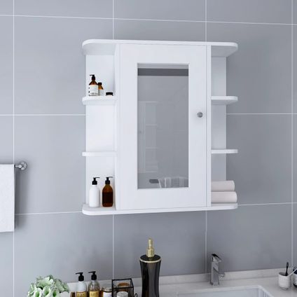 Maison du'monde - Armoire à miroir de salle de bain Blanc 66x17x63 cm MDF