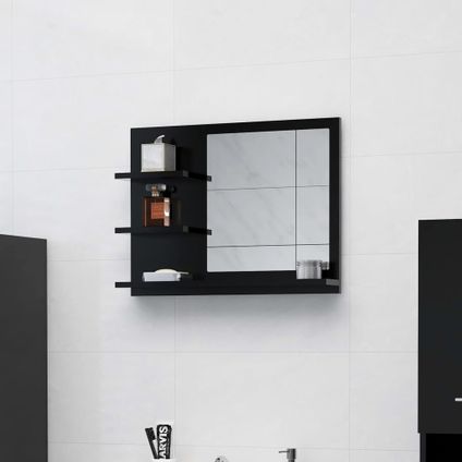 Maison du'monde - Miroir de salle de bain noir 60x10,5x45 cm bois d’ingénierie