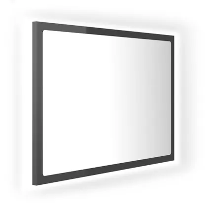 Maison du'monde - Miroir LED de salle de bain Gris brillant 60x8,5x37cm Acrylique 2