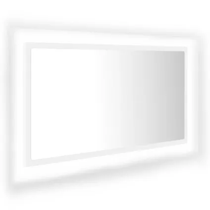 Maison du'monde - Miroir à LED de salle de bain Blanc 80x8,5x37 cm Acrylique 2