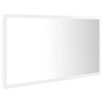 Maison du'monde - Badkamerspiegel LED 80x8,5x37 cm acryl hoogglans wit 6