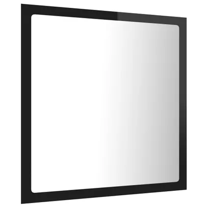 Maison du'monde - Miroir LED de salle de bain Noir brillant 40x8,5x37cm Acrylique 7