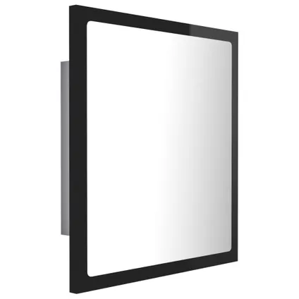 Maison du'monde - Miroir LED de salle de bain Noir brillant 40x8,5x37cm Acrylique 8