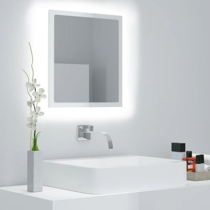 Maison du'monde - Badkamerspiegel LED 40x8,5x37 cm acryl hoogglans wit