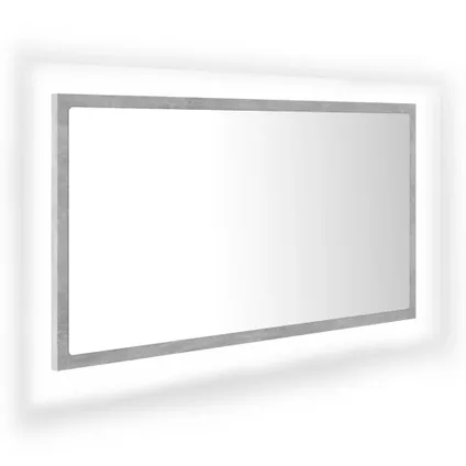 Maison du'monde - Miroir à LED de salle de bain Gris béton 80x8,5x37 cm Acrylique 2