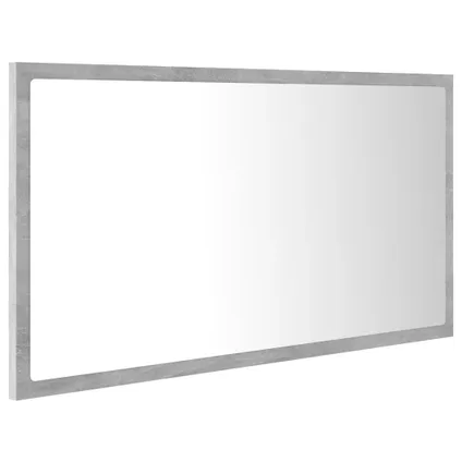 Maison du'monde - Miroir à LED de salle de bain Gris béton 80x8,5x37 cm Acrylique 6
