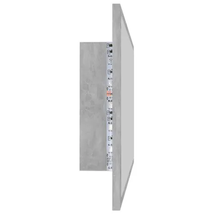 Maison du'monde - Miroir à LED de salle de bain Gris béton 80x8,5x37 cm Acrylique 8