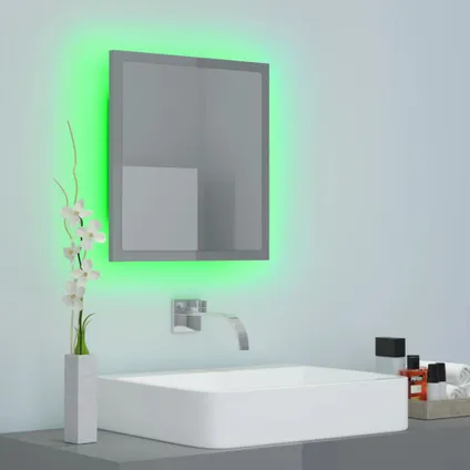 Maison du'monde - Miroir LED de salle de bain Gris brillant 40x8,5x37cm Acrylique 4