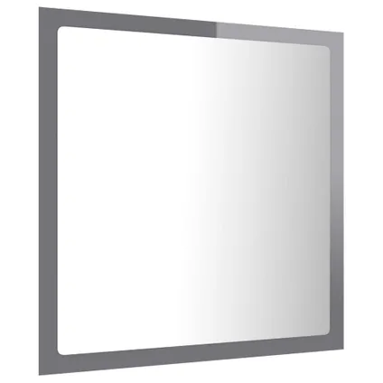 Maison du'monde - Miroir LED de salle de bain Gris brillant 40x8,5x37cm Acrylique 7