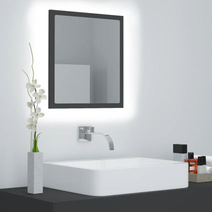 Maison du'monde - Miroir à LED de salle de bain Gris 40x8,5x37 cm Acrylique