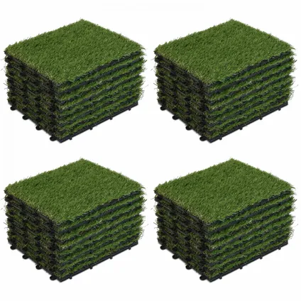 Oviala Arena Set van 32 klikbare kunstgras tegels in groen