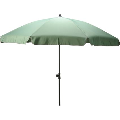 Parasol de jardin/parasol de plage avec cantonnière 200 cm - Tube Noir - Vert