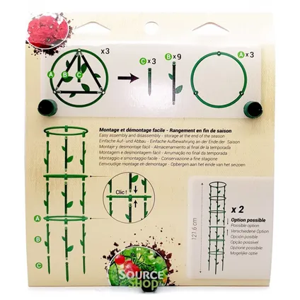 EDA Plantensteun- support voor bloembak of perk dia 25 x 66,3 cm hoog Canada Green 4