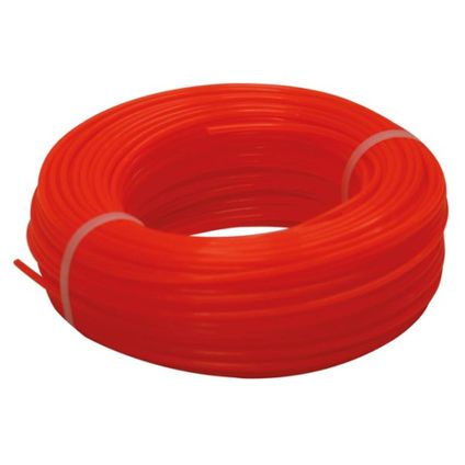 Toolland Fil pour coupe-bordure, nylon, rouge, 2.4 mm, 50 m