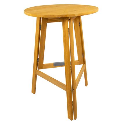 Table mange-debout pliante en bois - diamètre 78 cm - hauteur 111 cm