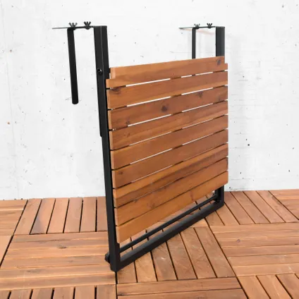 Sens-Line - Bono Table de balcon - 57x43x60cm - Acacia FSC 100% - inclapbaar 4
