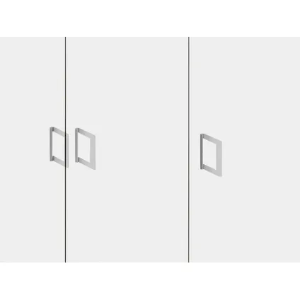Interiax Storage Armoire 'Amelie' 3 portes et 8 étagères Blanc (180x120x40cm) 4