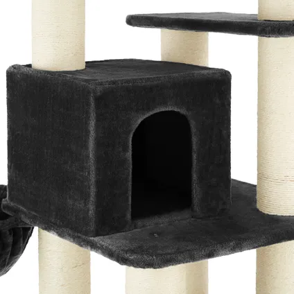Arbre à chat - tectake® - Gismo noir/blanc - 130 x 79 x 195 cm 5