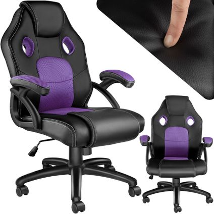 Chaise de bureau - Tectake® -Racing Mike noir / violet - 403460