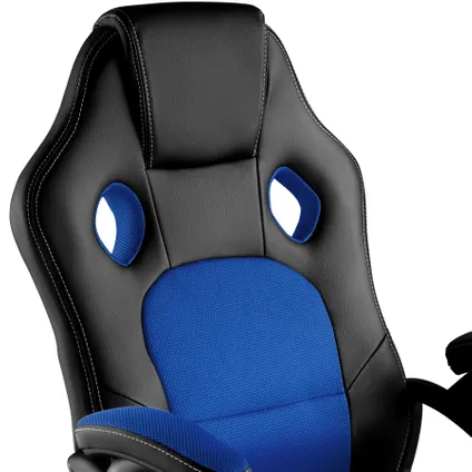 Chaise de bureau - Tectake® -Tyson - chaise de course - noir/bleu - 403466 6