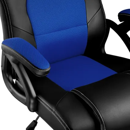 Chaise de bureau - Tectake® -Tyson - chaise de course - noir/bleu - 403466 7