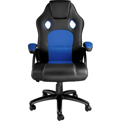 Chaise de bureau - Tectake® -Tyson - chaise de course - noir/bleu - 403466 10