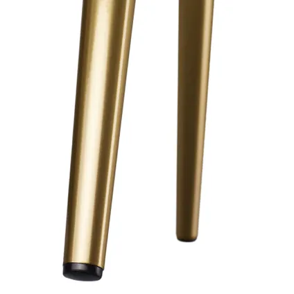 Tectake® - 6x Stoel Marilyn fluweellook goud - creme/goud 7
