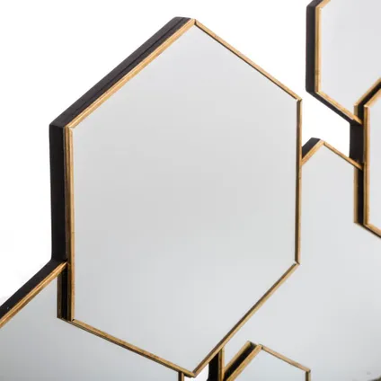Wandspiegel Honingraad vorm 7-in-1 Metaal 57x35x2 cm - Goud 4