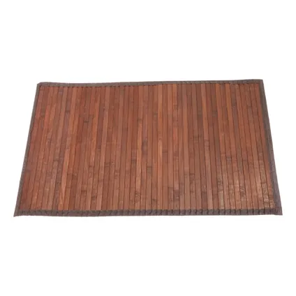 Tapis de douche / tapis de bain en bambou 4goodz 50x80cm - Marron 3