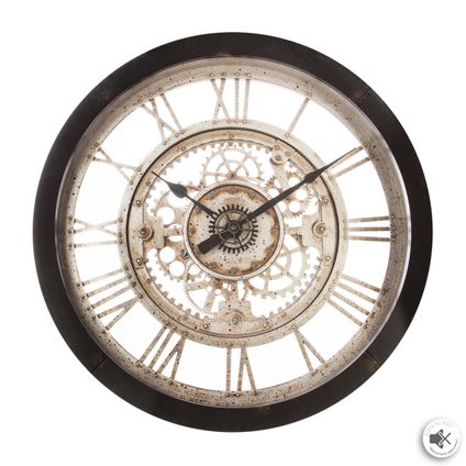 Horloge murale Mécanique diamètre 61 cm - Noir