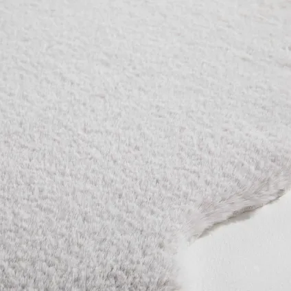 Oviala Beige schapenvacht tapijt in de vorm van een huid, 50 x 80 cm 4