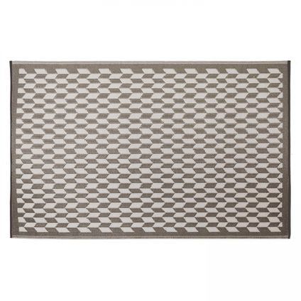 Oviala Solys Rechthoekig grijze pvc tapijt 180 x 120 cm