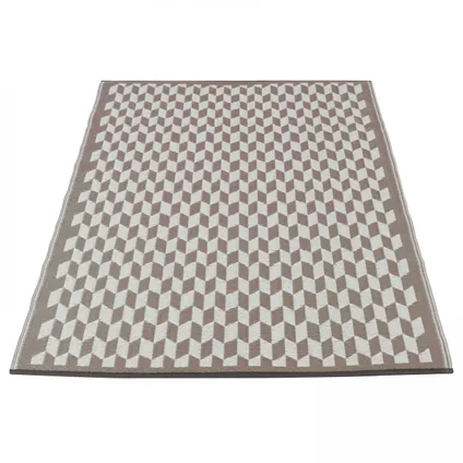 Oviala Solys Rechthoekig grijze pvc tapijt 180 x 120 cm 3