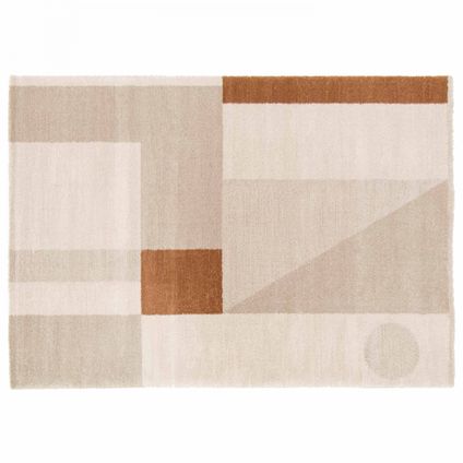 Oviala Rechthoekig tapijt met grafisch patroon en korte haren, 120 x 170 cm