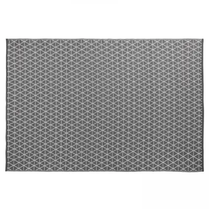 Tapis d'extérieur polypropylène Oviala Solys gris 180 x 120 cm